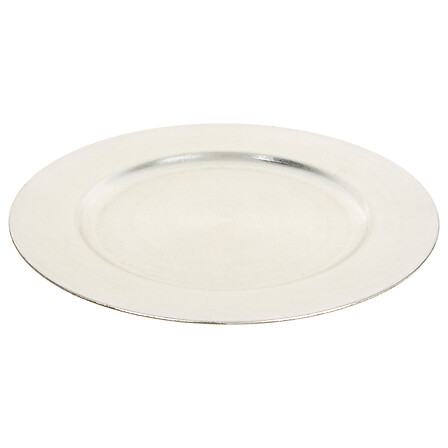 ASSIETTES CROCO ARGENT (Lot 24 pièces - 33 cm) – Image 2