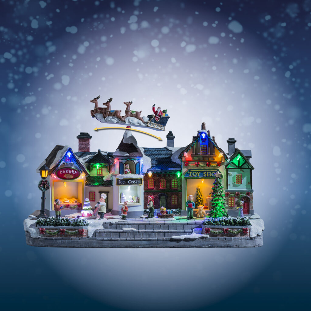 VILLAGE DE NOEL LUMINEUX (Boutiques de Noel animées)