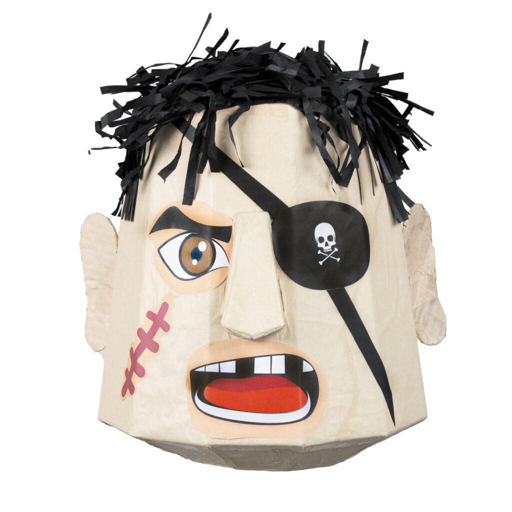 PINATA TÊTE DE PIRATE (Pirate brun)