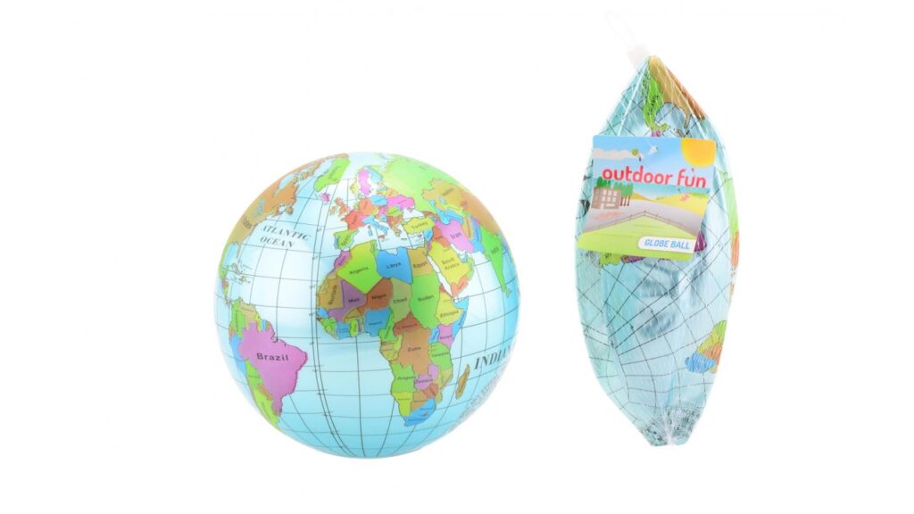 MAPPEMONDE GONFLABLE (Ballon à gonfler 20 cm) Globe terrestre gonflable