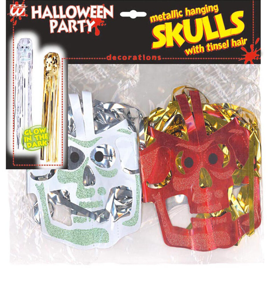 DUO TÊTES DE MORTS (Décoration métallisée)