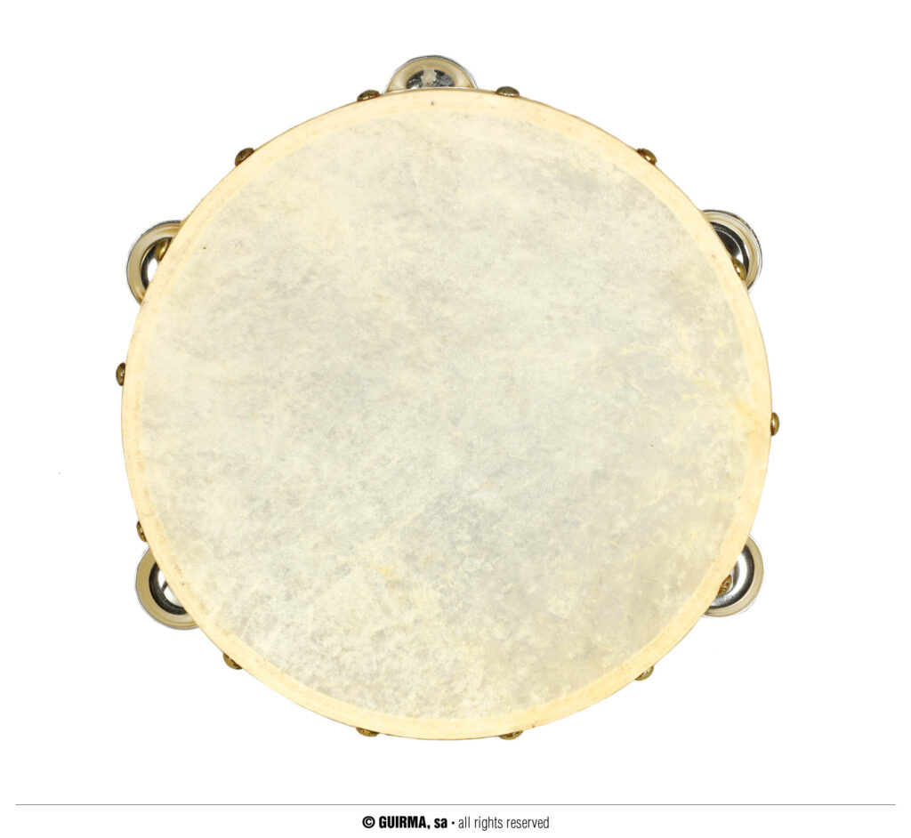 TAMBOURIN AVEC PEAU (Diamètre 22 cm)