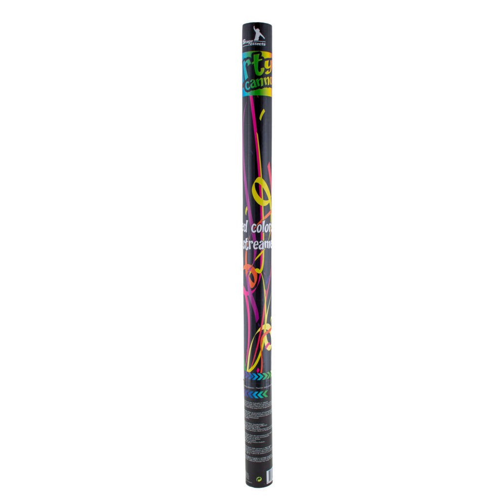 TUBE CANON A CONFETTIS (Serpentins multicolores) Tube de 80 cm