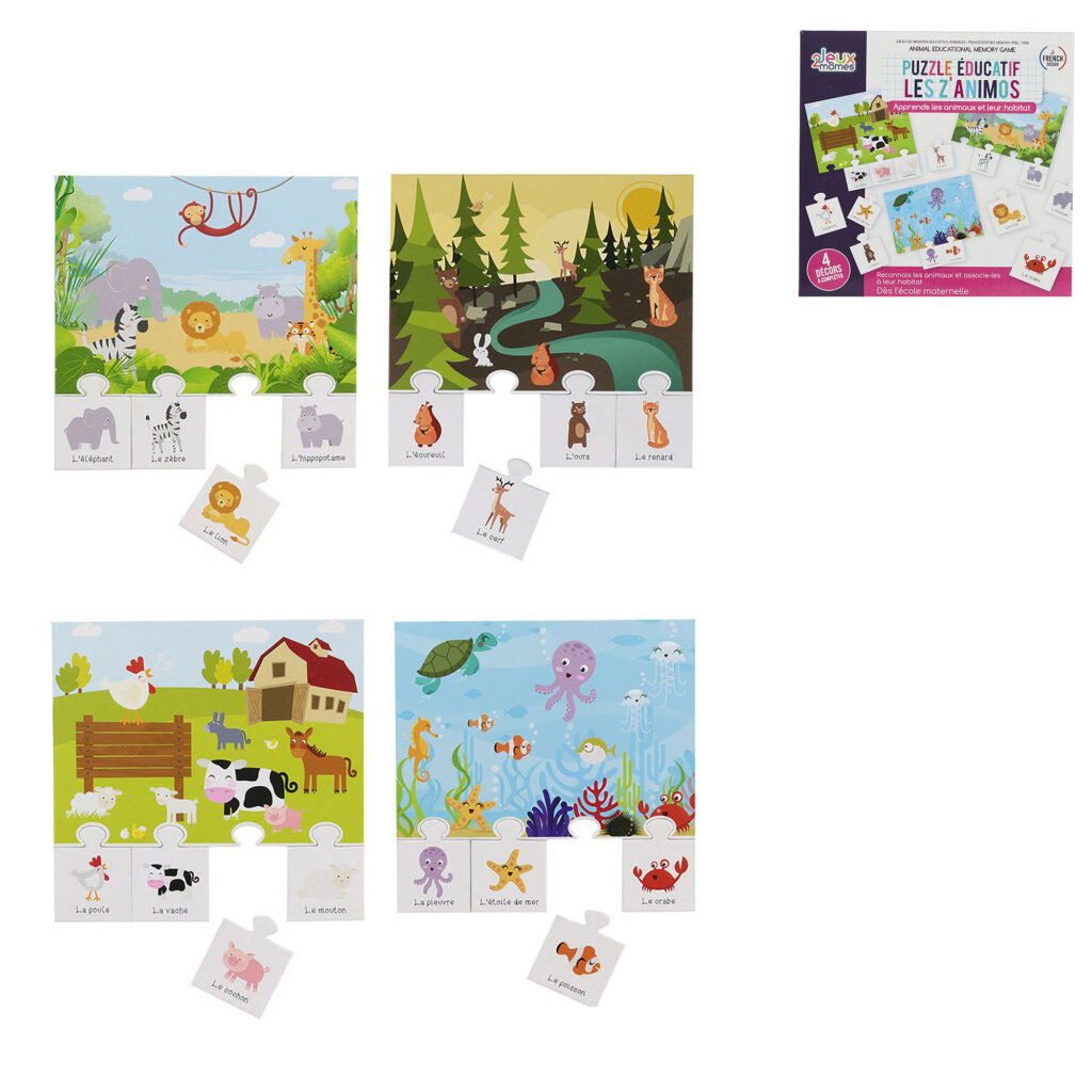 JEU DE CARTES ANIMAUX (Educatif et mémoire)