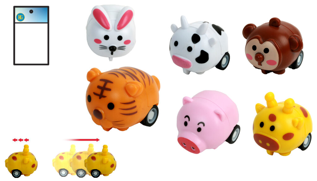 ANIMAUX ZOO ET FERME (Rétro friction 4 cm)