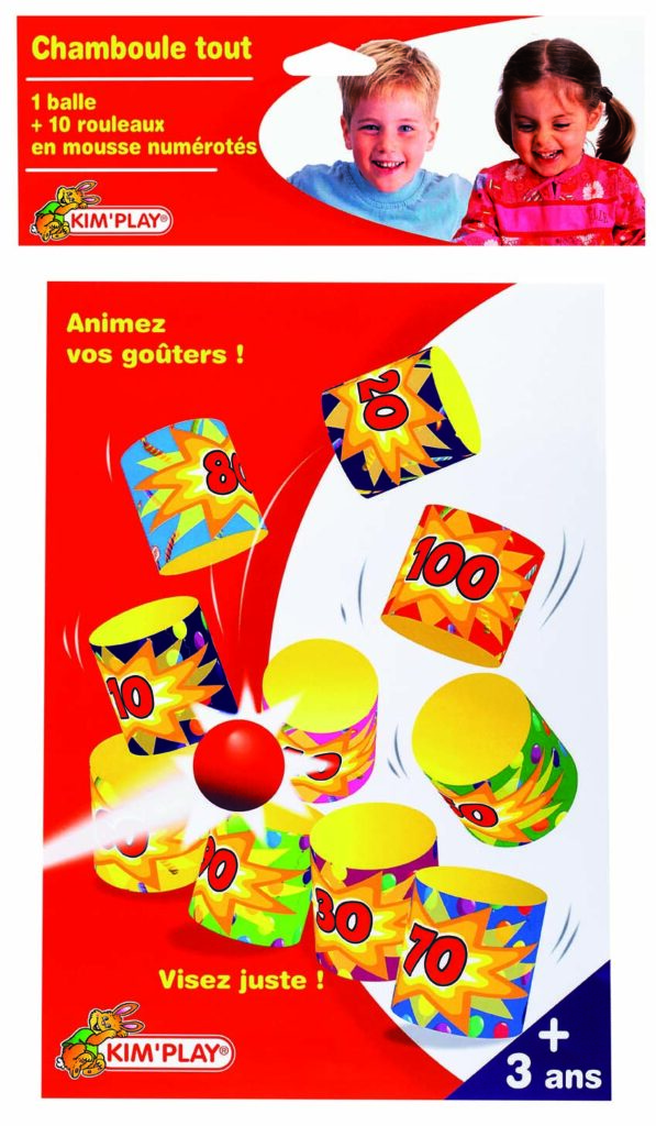 JEU DU CHAMBOULE TOUT (Pack 1 balle et 10 rouleaux)