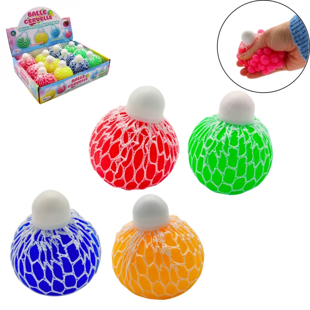 BALLE CERVELLE ANTI STRESS (Diamètre 6 cm)