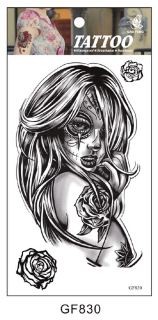 TATOUAGES ÉPHÉMÈRES (Pack 12 pièces au modèle) 20 modèles de 20 x 10 cm