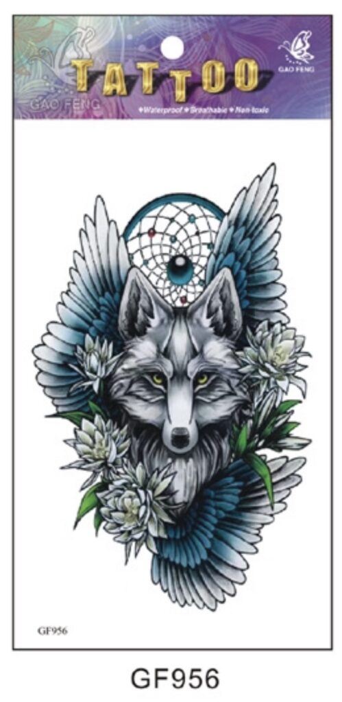 TATOUAGES ÉPHÉMÈRES (Pack 12 pièces au modèle) 20 modèles de 20 x 10 cm