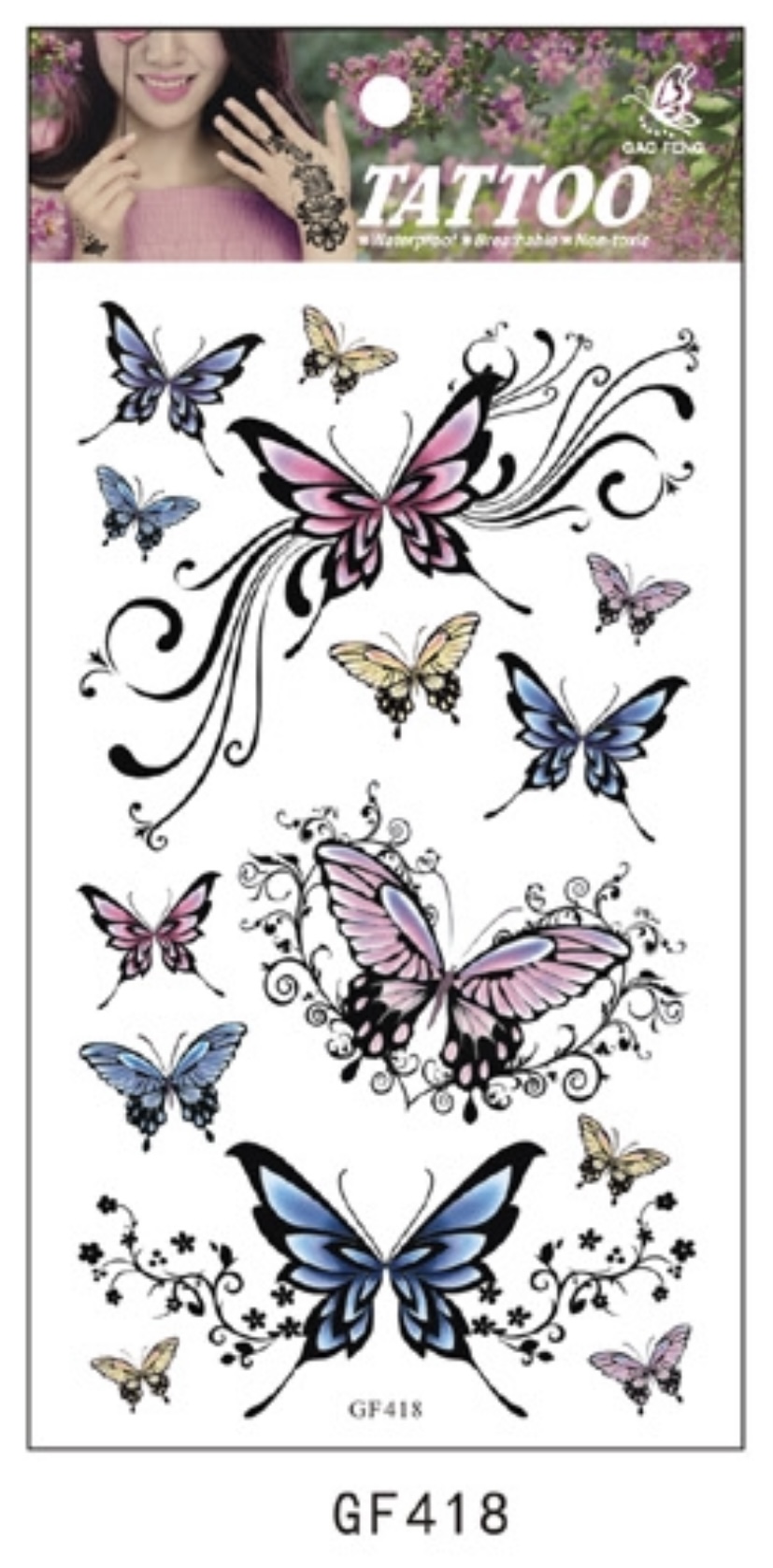 TATOUAGES ÉPHÉMÈRES (Pack 12 pièces au modèle) 20 modèles de 20 x 10 cm – Image 22