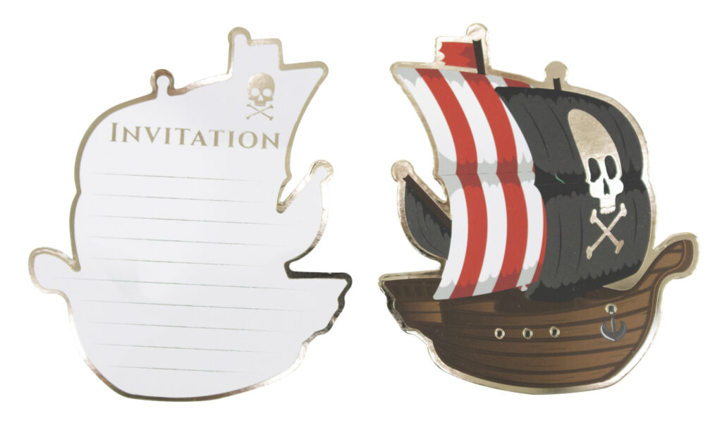 INVITATIONS PETITS PIRATES (Paquet de 8 invitations)