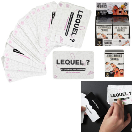 MISTER GADGET Jeu Du Dilemme – 50 Cartes Défis, Questions Farfelues – Jeu D’Ambiance Adulte Ami – Soirées Bières, Fous Rires