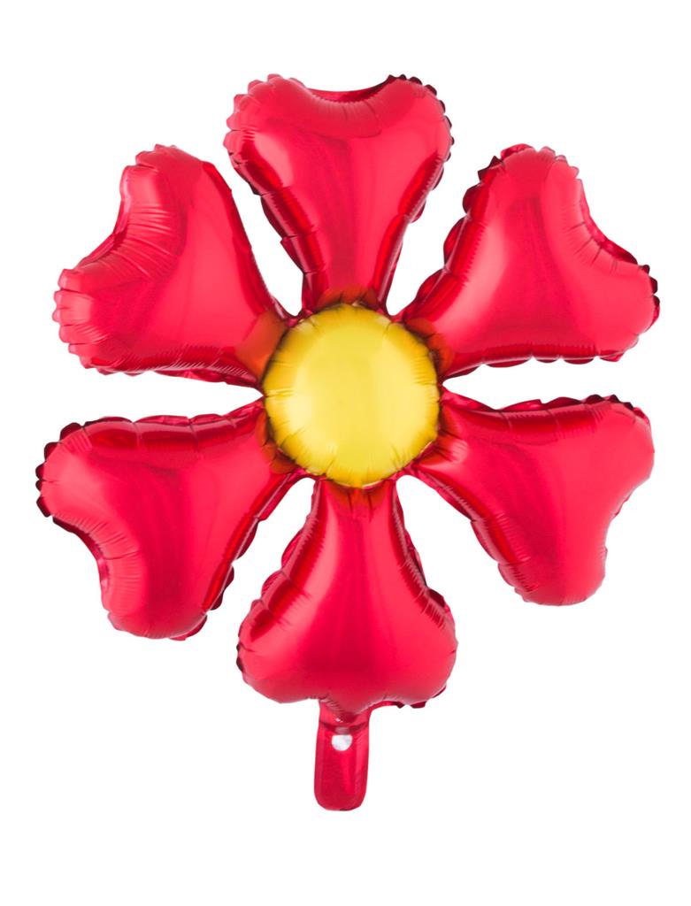 BALLON FLEUR MÉTALLIQUE (Ballon 3 coloris 55 x 70 cm) – Image 2