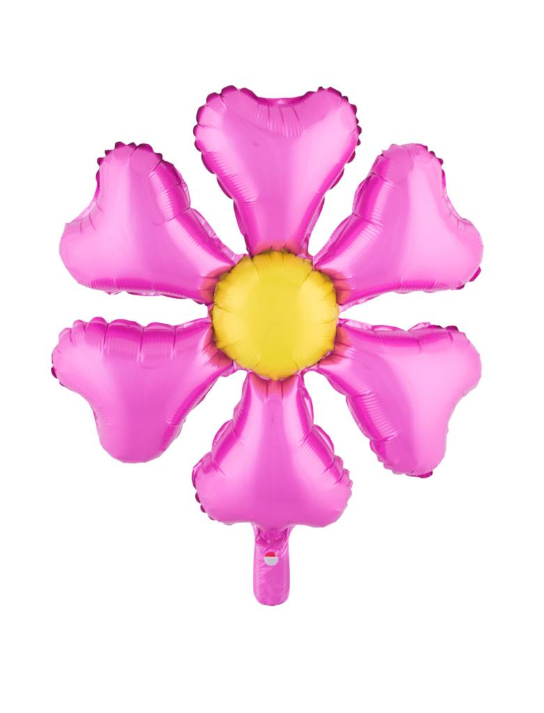 BALLON FLEUR MÉTALLIQUE (Ballon 3 coloris 55 x 70 cm) – Image 3