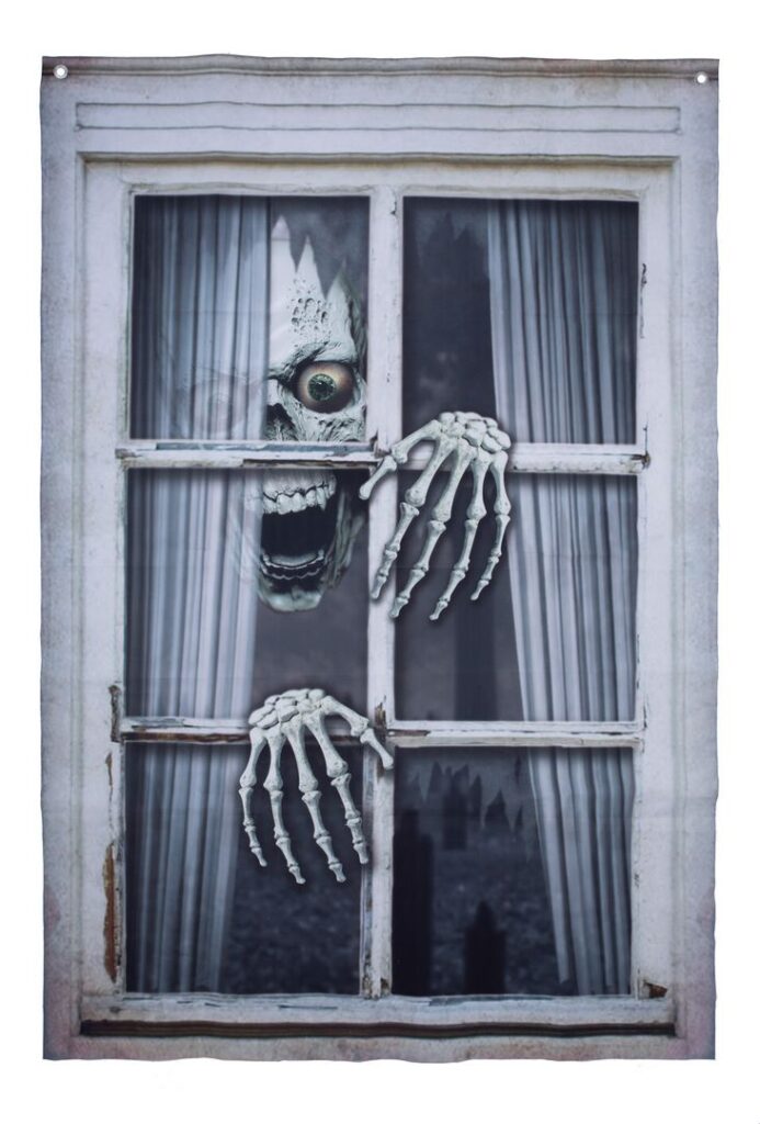 CACHE FENÊTRE ZOMBIE (Décoration 120 x 80 cm)