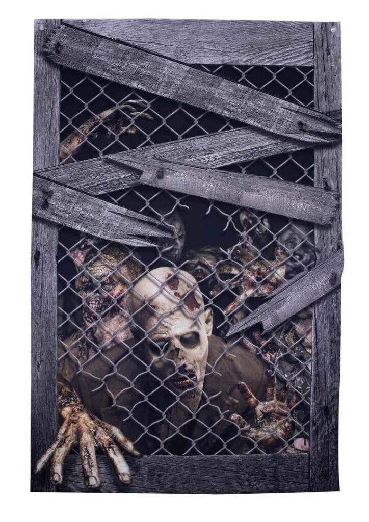CACHE FENÊTRE ZOMBIE (Décoration 120 x 80 cm)