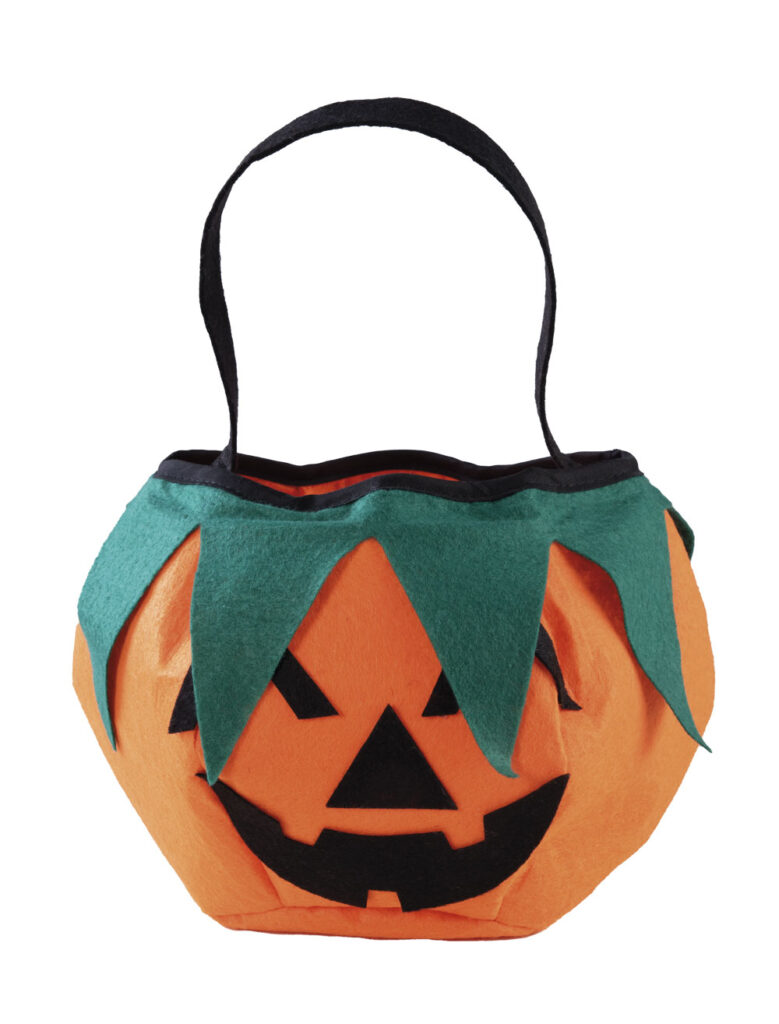 PANIER CITROUILLE FEUTRINE (Sac à bonbons Halloween)