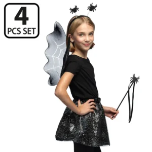 SET ARAIGNÉE POUR ENFANT (Serre tête, tutu, ailes et baguette) Taille enfant unique – Image 2