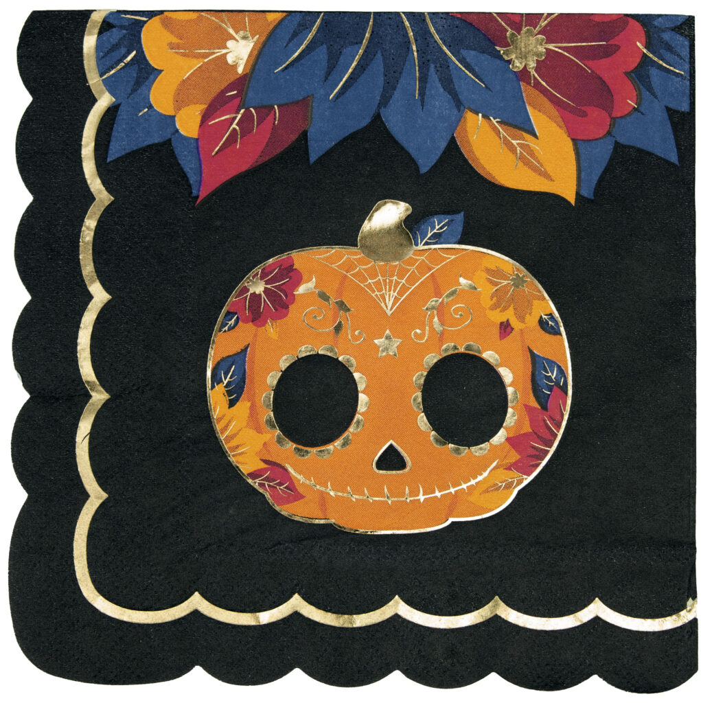 SERVIETTES FÊTE DES MORTS (16 serviettes 33 x 33 cm)