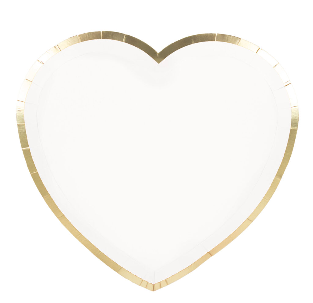 ASSIETTES COEUR BLANC (Pack 8 assiettes 19 cm)
