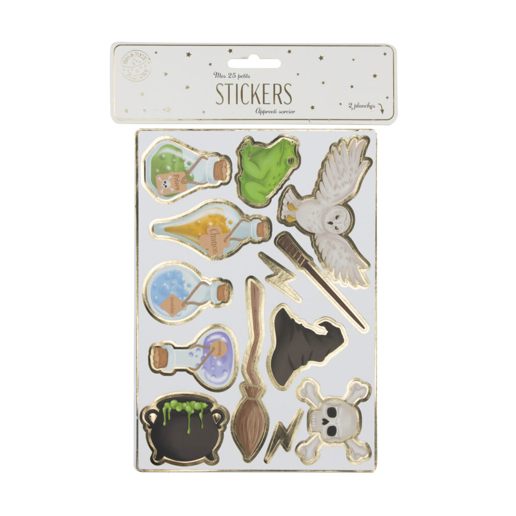 STICKERS APPRENTI SORCIER (Deux planches - 35 stickers)
