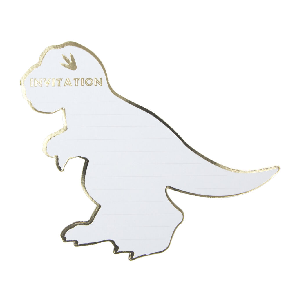 INVITATION DINOSAURE (Pack 8 cartes d'invitation)