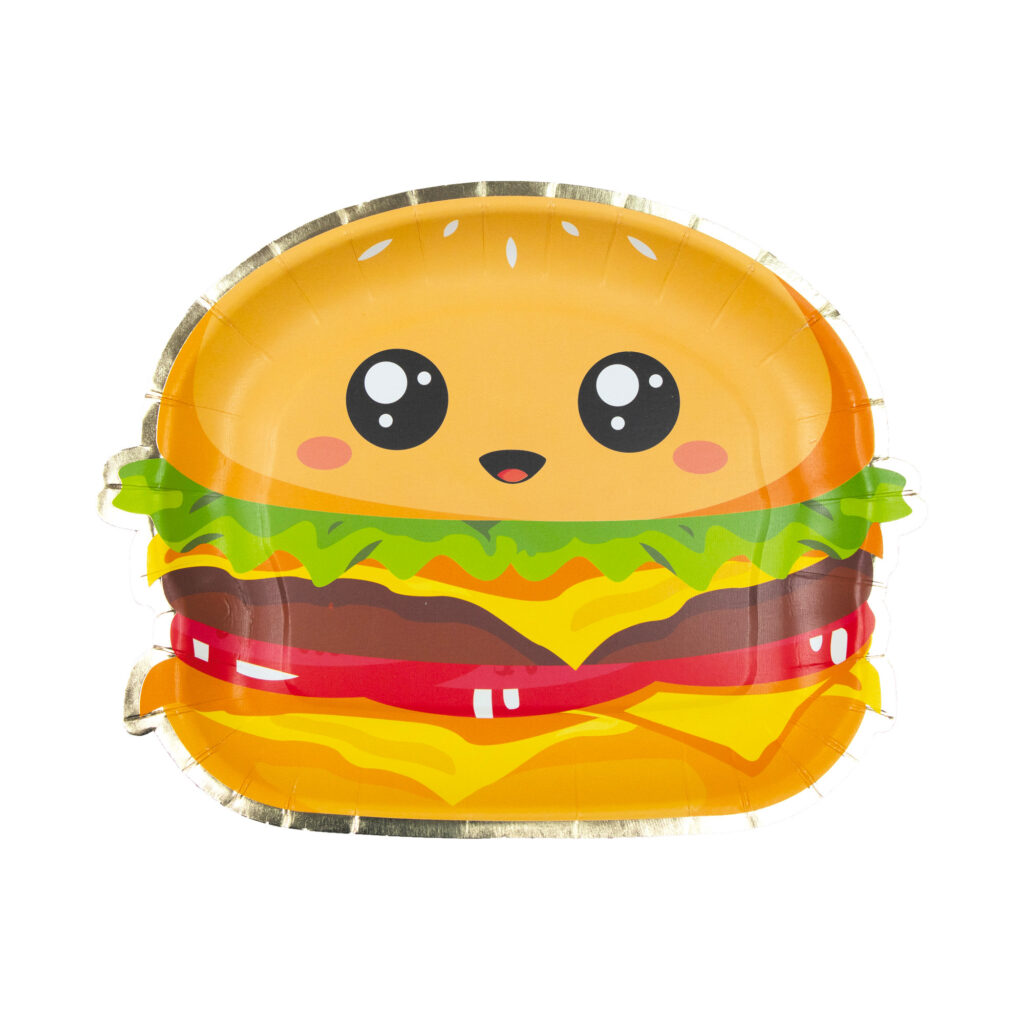ASSIETTES HAMBURGER (Pack 8 assiettes 23 cm)