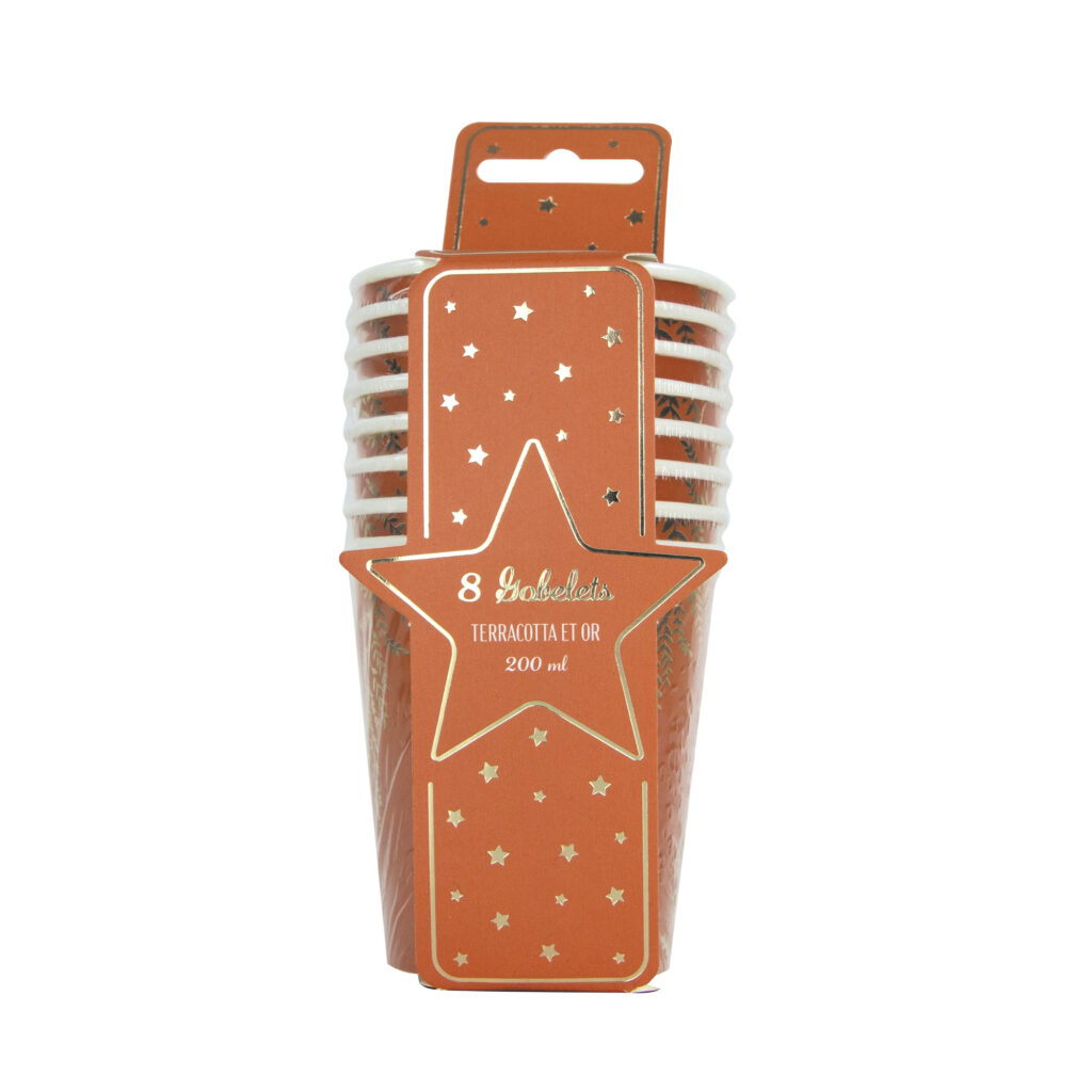 GOBELETS TERRACOTTA (Pack 8 gobelets 200 ml)