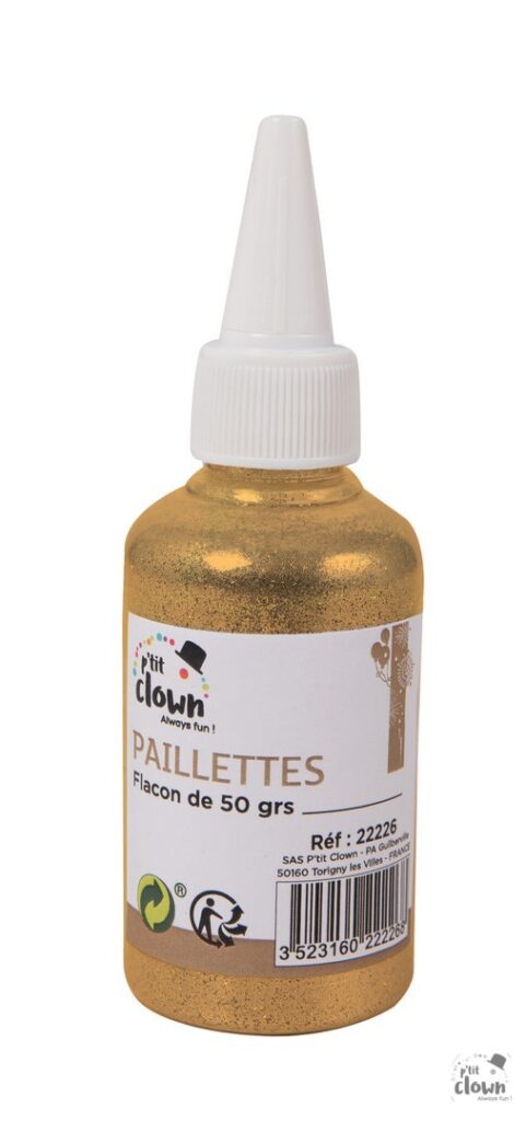FLACON PAILLETTES DÉCO (Pot 50 grammes - 3 coloris)
