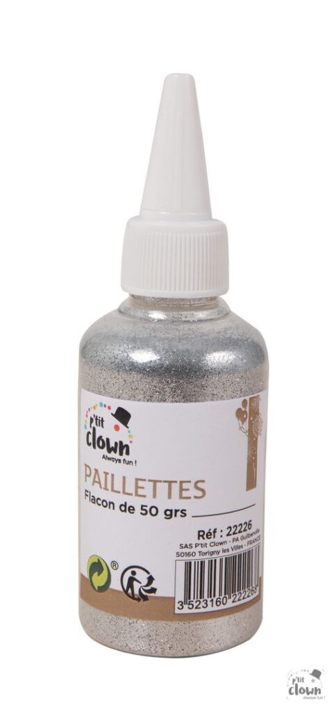 FLACON PAILLETTES DÉCO (Pot 50 grammes - 3 coloris)