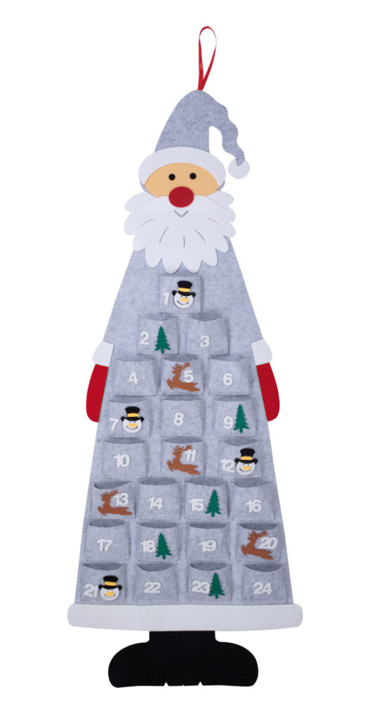 CALENDRIER DE L'AVENT (Thème du Père noël) Dimension 46 x 115 cm