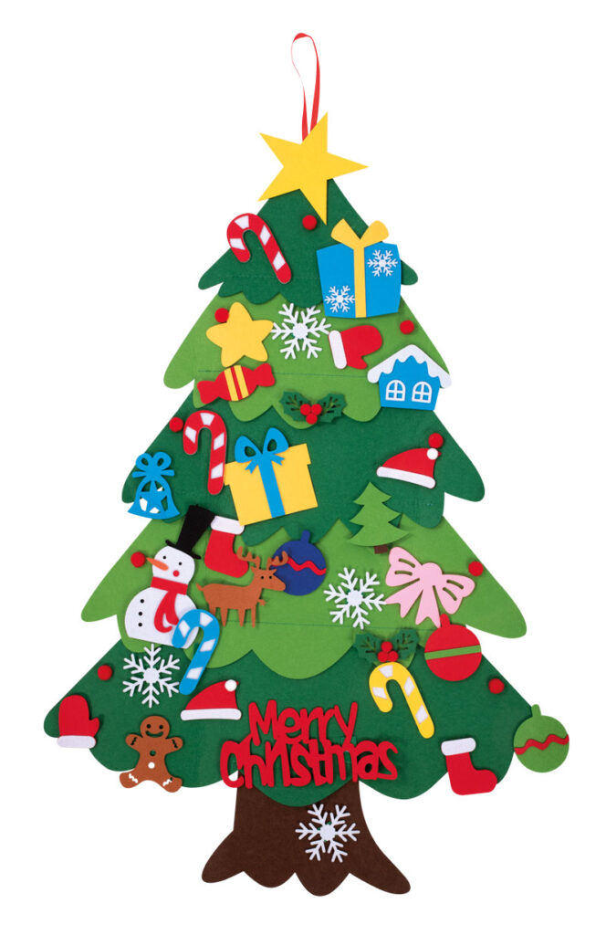 SAPIN DE NOEL DÉCORÉ (Décoration 67 x 100 cm)