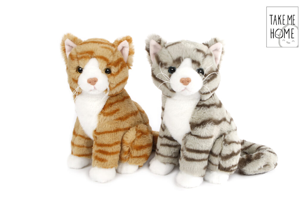 PELUCHE CHATON TIGRÉ (Dimension 28 cm)