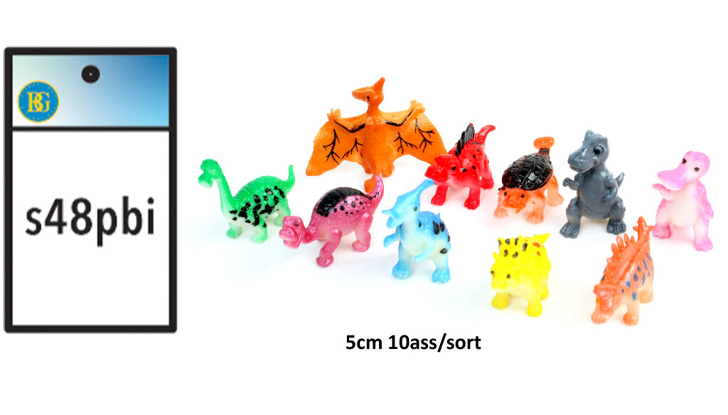DINOSAURES FUN ET DRÔLES (Taille 5 cm - Pack 48 pièces)