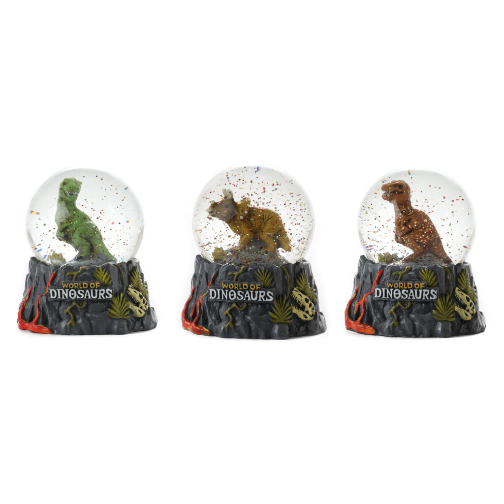 BOULE A NEIGE DINOSAURE (Dimension 6.5 x 9 cm)