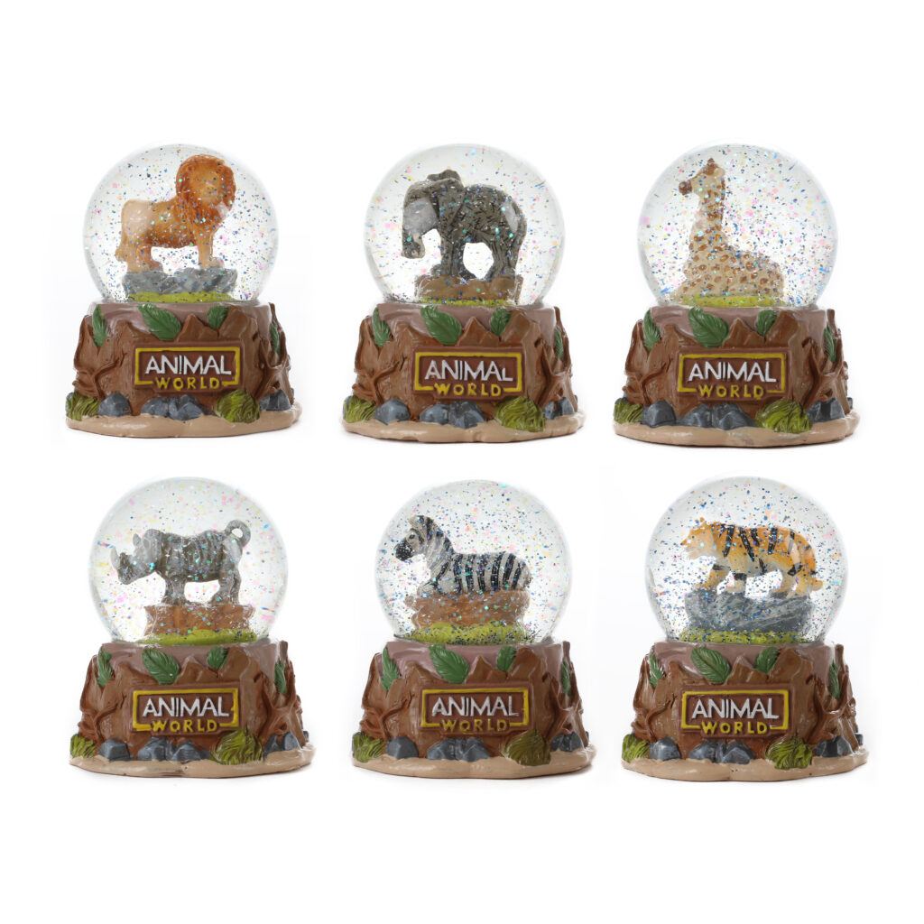 BOULE A NEIGE ANIMAUX (Dimension 6.5 x 9 cm) Animaux sauvages