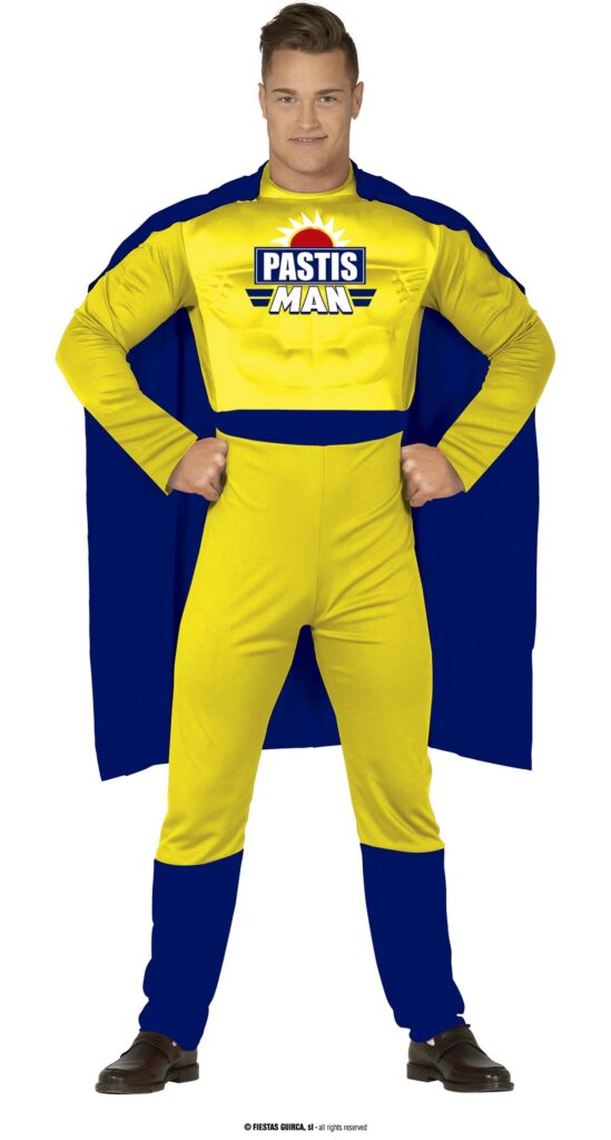 SUPER HÉROS PASTIS MAN (Déguisement pour adulte) Taille unique 52/54
