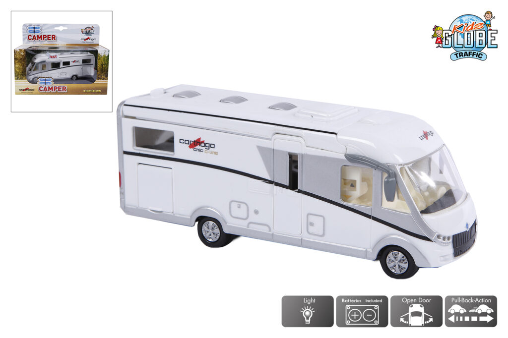 CAMPING CAR LUMINEUX (Rétro friction 16 cm)