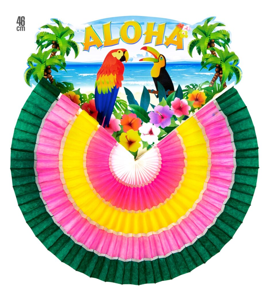 ROSACE THÈME ALOHA (Décoration 46 cm)