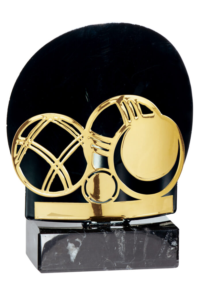 TROPHÉE DE PÉTANQUE GOLD (Trophée métal doré - 18 cm)
