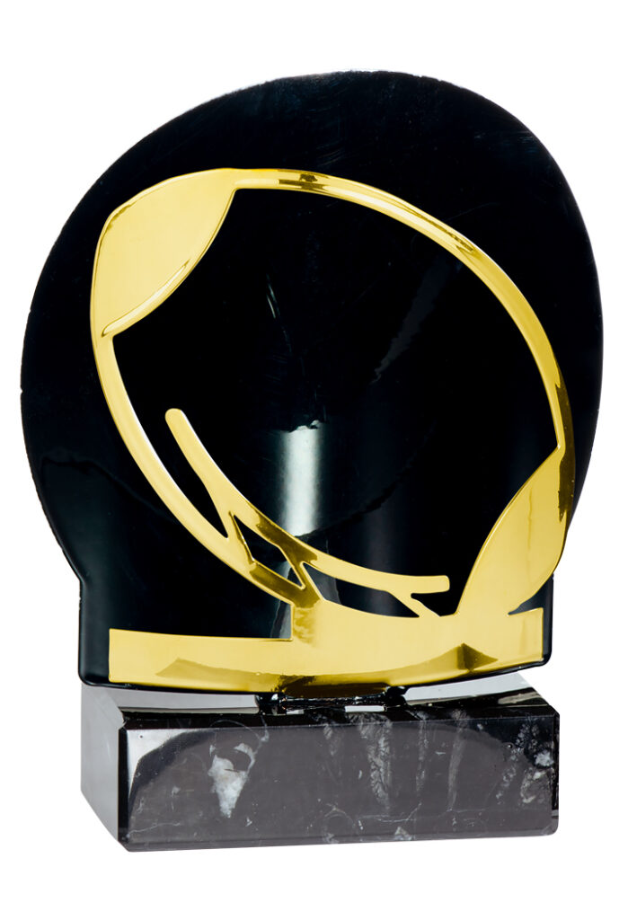TROPHÉE DE RUGBY GOLD (Trophée métal doré - 18 cm)