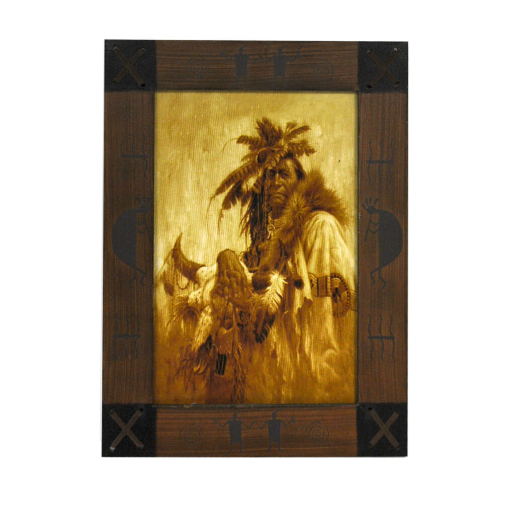 TABLEAU THÈME INDIEN (Décoration murale) Dimension 30 x 40 cm