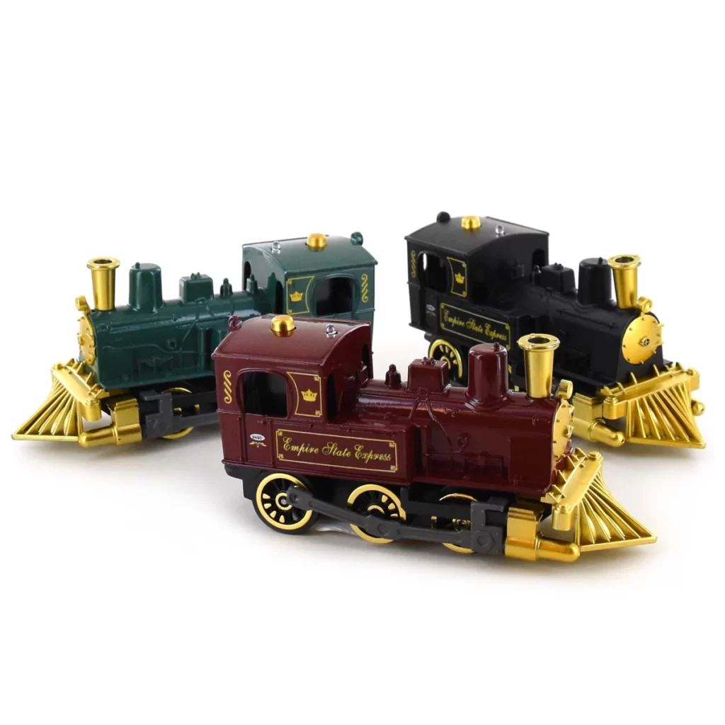 TRAIN SONIC ET LUMINEUX (Train Métal et plastique) Rétro friction - Taille 13 cm