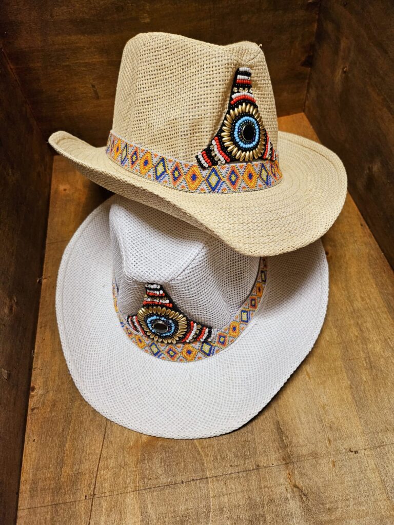 CHAPEAU COW BOY (Motif indien - 2 coloris)