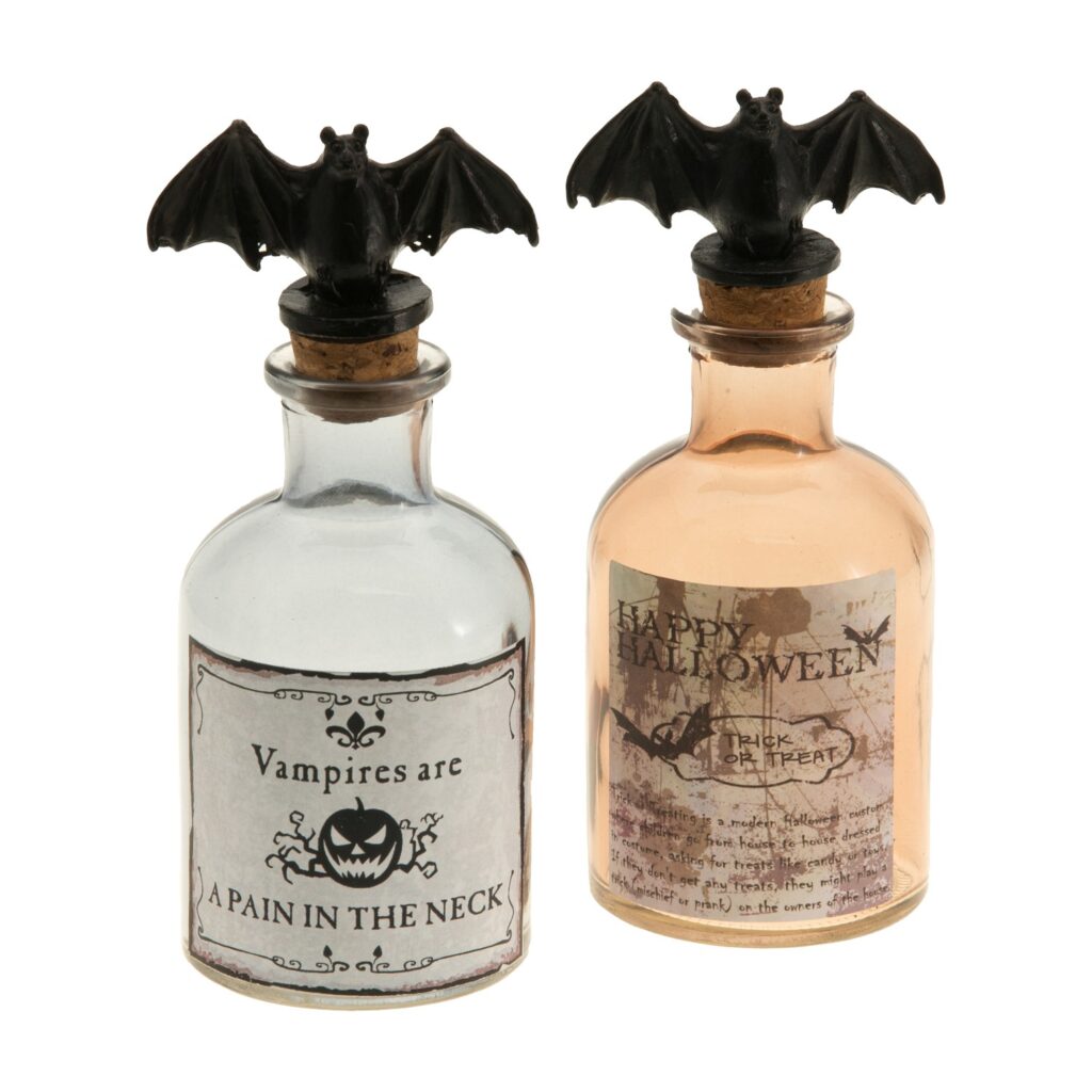 FLACON HAPPY HALLOWEEN (Bouchon chauve souris)