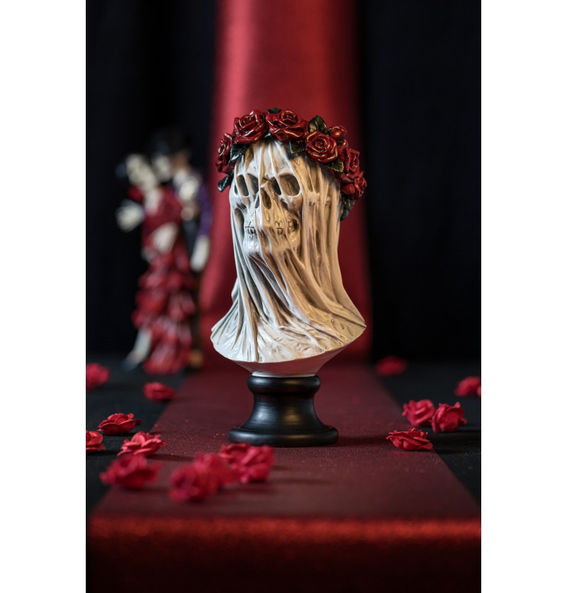 TÊTE DE MORT COURONNÉE (Buste résine 17.5 x 35.5 cm) – Image 2