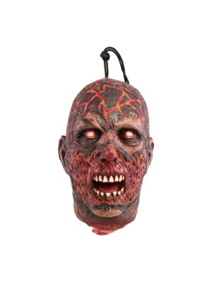 TÊTE DE ZOMBIE ZOMBIE BRULE DÉCAPITÉ 18CM X 21CM X 30CM