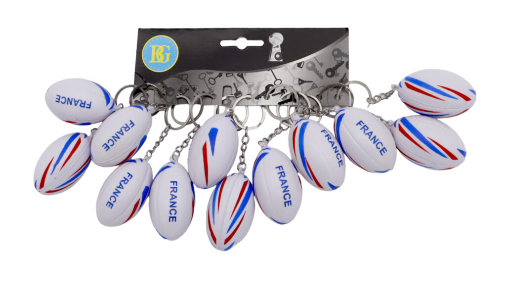PORTE CLÉ RUGBY FRANCE (Pack de 12 ballons bbr)
