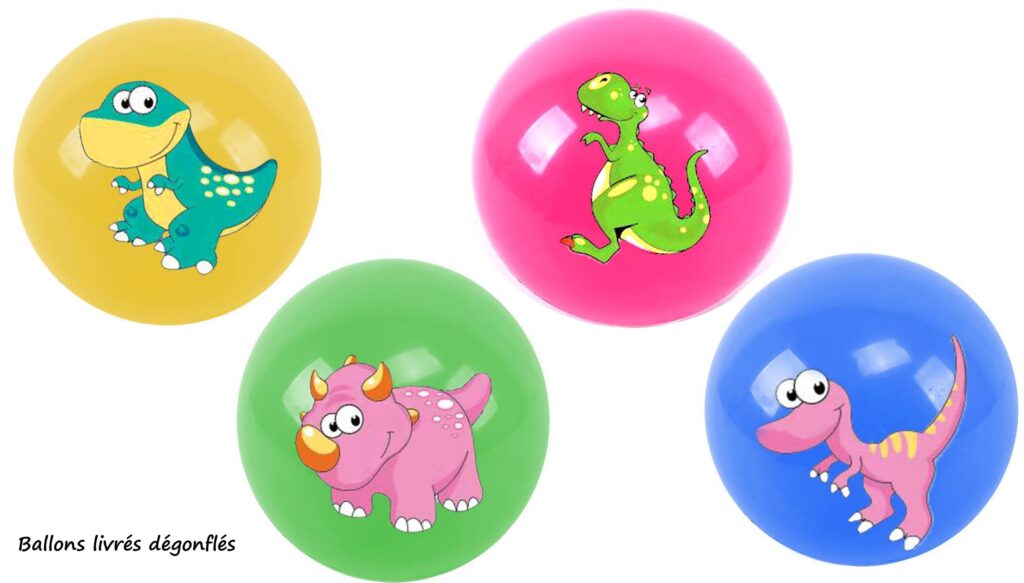BALLON AVEC DINOSAURE (Ballon pvc 20 cm)