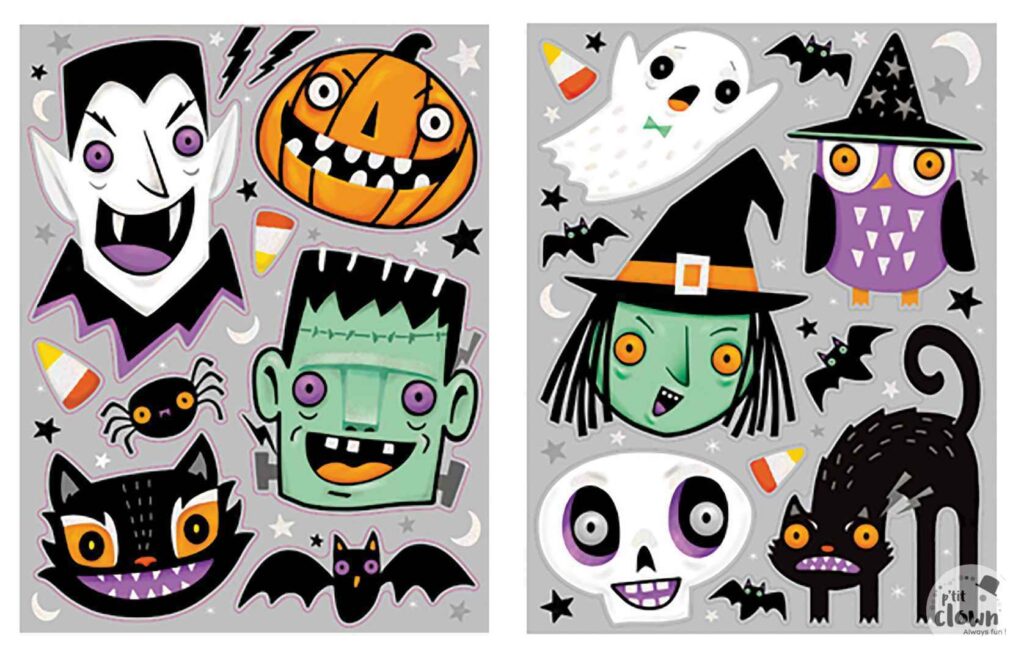 STICKERS HALLOWEEN (Pack enfants - 41 x 29 cm)